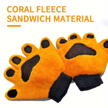 Microfiber car wash gloves | Soft and thickened with drawstring for five fingers