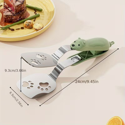 Stainless Steel Fish Spatula for Home Use, Portable Kitchen Tool That Can Be Used As Both a Clamp And a Spatula, Multifunctional Kitchen Utensil