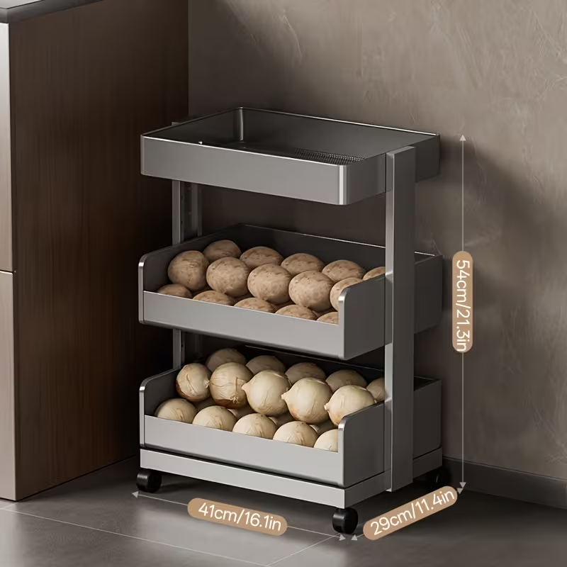 Heavy Duty | Mobile 1-Piece Wheeled Multi-Function Storage Trolley