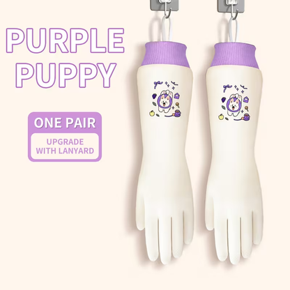 A pair of stylish cartoon-style gloves, with an extra-long and thick design.