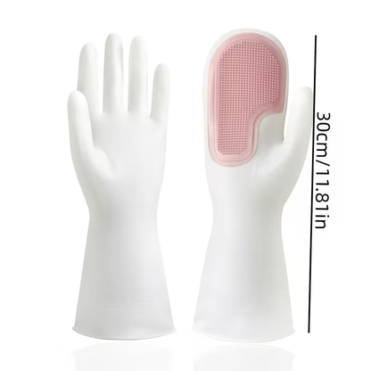 1 pair of dishwashing gloves, multi-functional magic cleaning brush