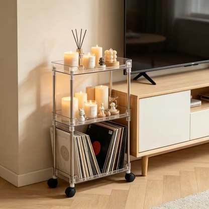 Suitable for home side-standing storage shelves and kitchen storage carts