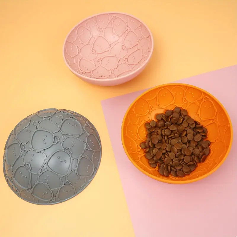 One multi-functional silicone dog feeder, lickable mat, slow-feed bowl.