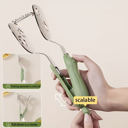 Stainless Steel Fish Spatula for Home Use, Portable Kitchen Tool That Can Be Used As Both a Clamp And a Spatula, Multifunctional Kitchen Utensil