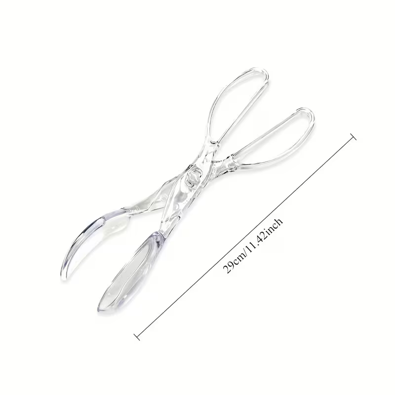 Heavy-duty clear plastic salad scissors and clips - reusable heavy-duty scissors