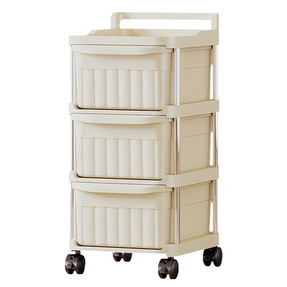 2-Tier Rolling Drawer Storage Cart with Wheels