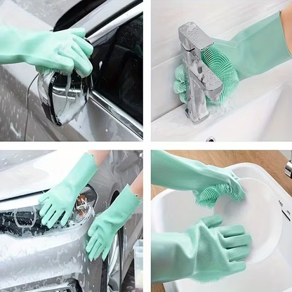Multi-functional dishwashing gloves - reusable