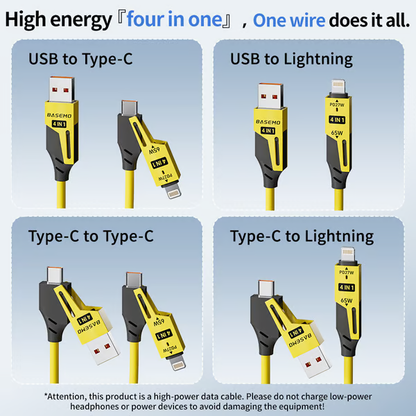 🔥4 in 1 Spring Fast Charging Cable