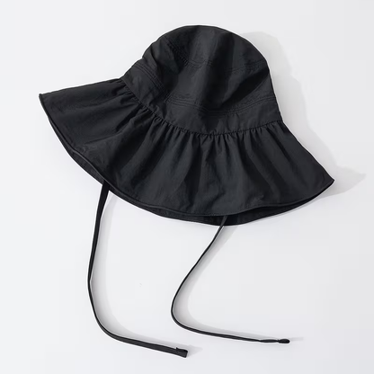 Foldable fisherman's hat, wide brim, sun protection, portable, outdoor.