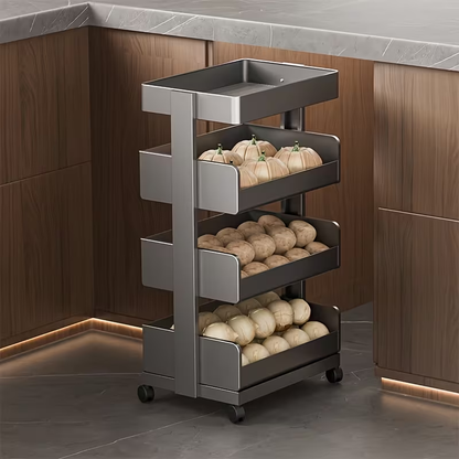 Heavy Duty | Mobile 1-Piece Wheeled Multi-Function Storage Trolley