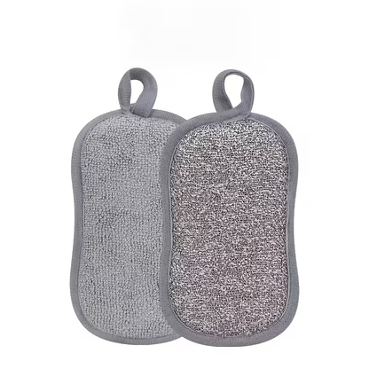 Car cleaning kit - silicone gloves, double-sided microfiber sponge, and car wash towel