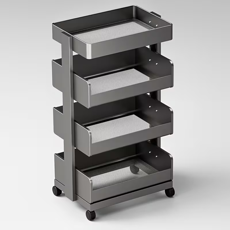 Heavy Duty | Mobile 1-Piece Wheeled Multi-Function Storage Trolley