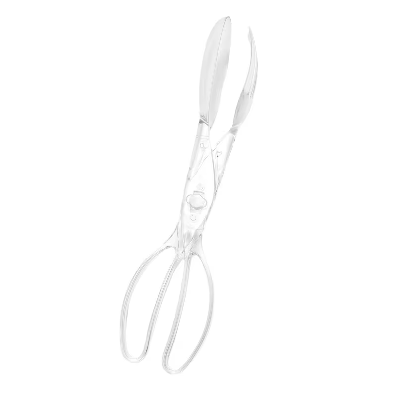 Heavy-duty clear plastic salad scissors and clips - reusable heavy-duty scissors